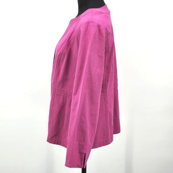 Chico's Alicia Pink Jacket Blazer Women's Size 2P Petite - Picture 3 of 11